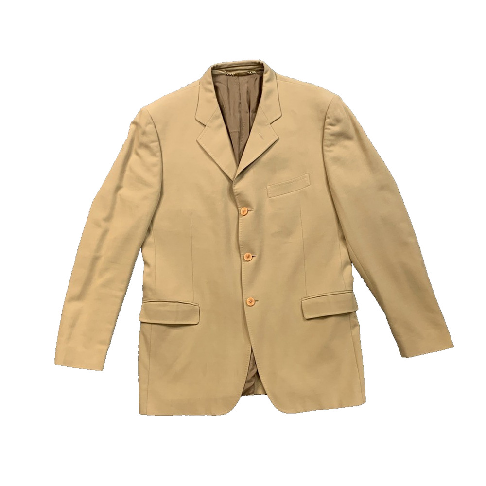 Dolce & Gabbana Blazer Mens *44 Beige Cotton Wool Blend Sport Jacket Made Italy